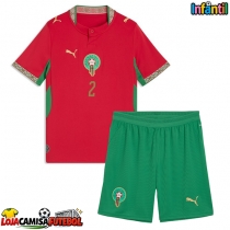 Camisa de Futebol Marrocos Achraf Hakimi #2 Equipamento Principal Infantil Mundo 2026 Manga Curta (+ Calças curtas)